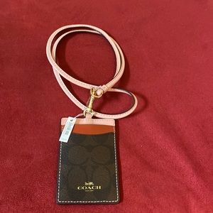 Coach lanyard and ID holder